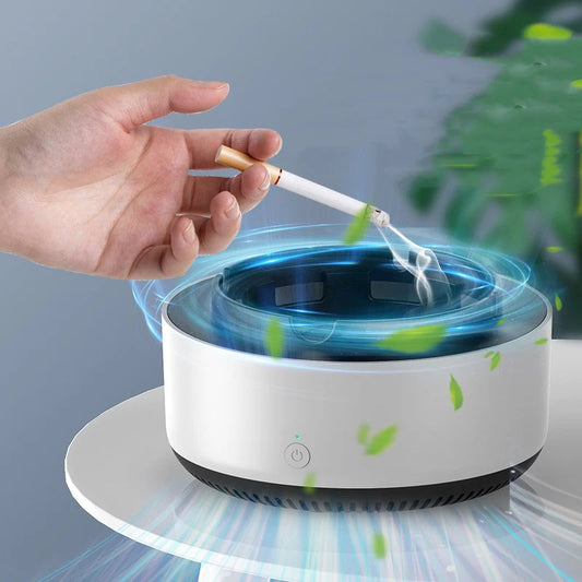 Multipurpose ashtray air purifier with smoke filtration and odor removal